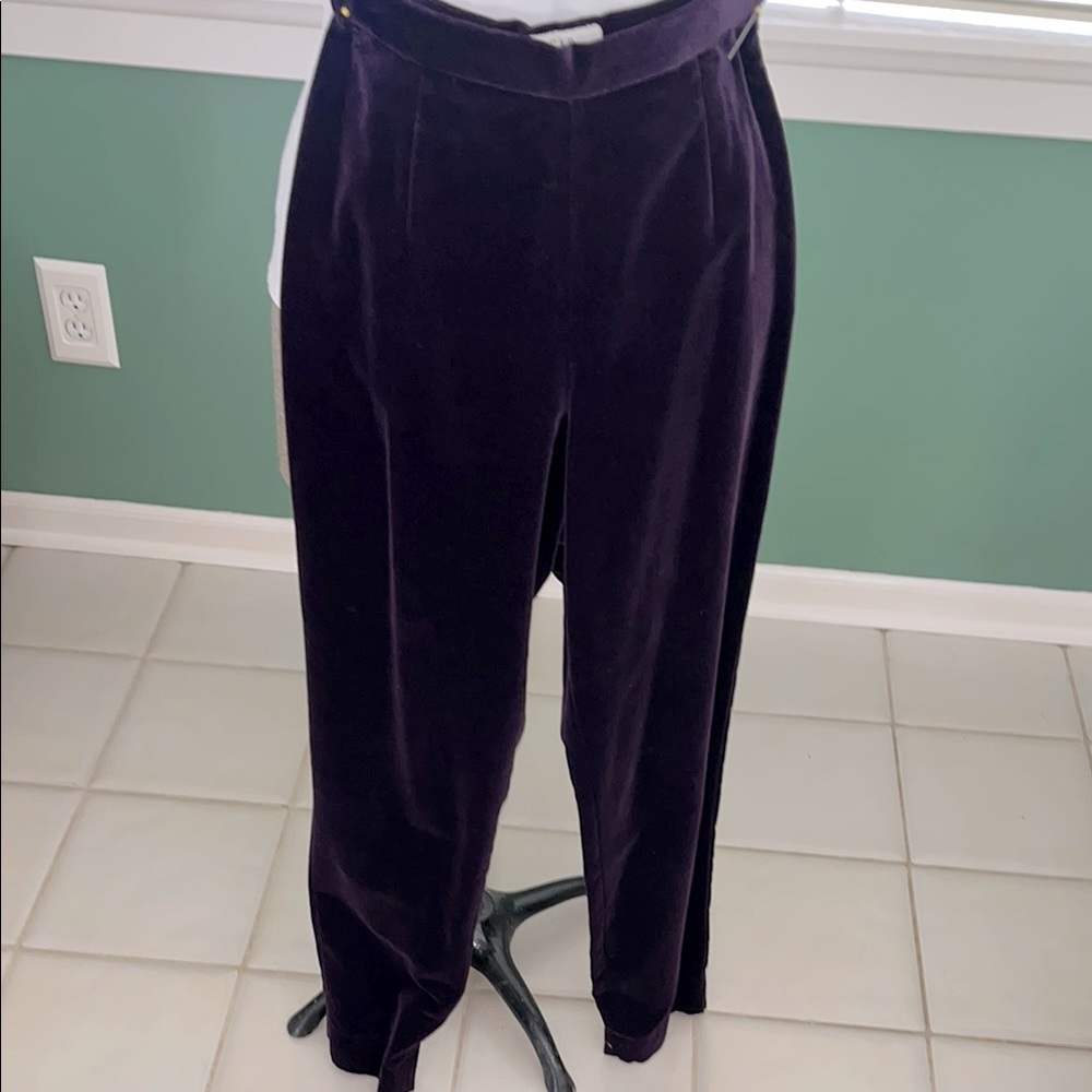 Chic Velvet Purple Pants